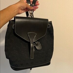 Dooney & Bourke Black Leather Backpack